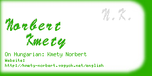 norbert kmety business card